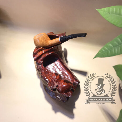 đế tẩu kèm gạt tàn gỗ