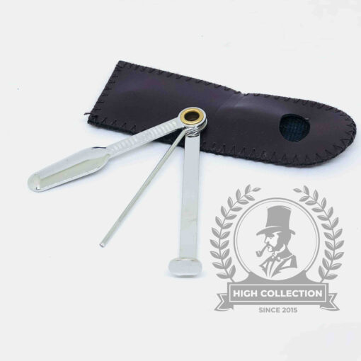 cạo tẩu inox vỏ da