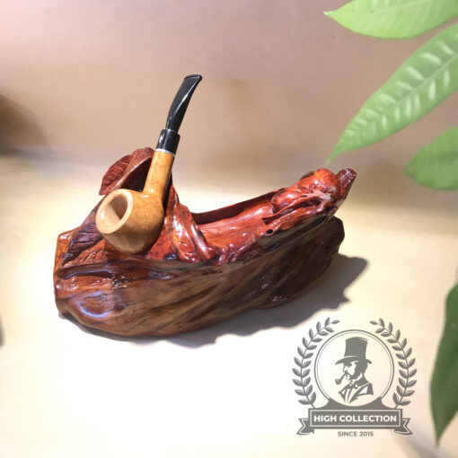 đế tẩu kèm gạt tàn gỗ