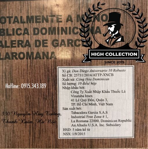 cigar don diego aniversario nhập khẩu