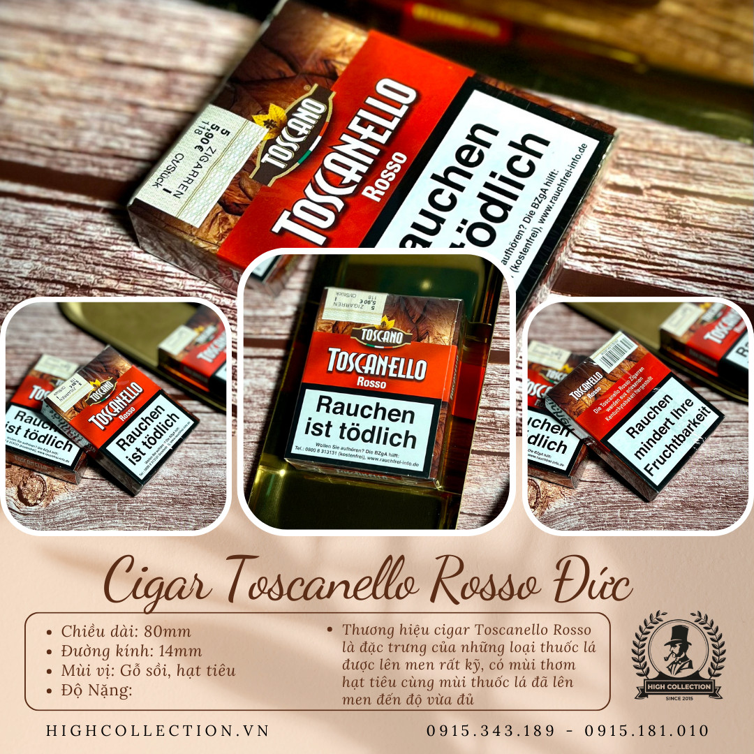Cigar Toscanello Rosso Nội Địa Đức