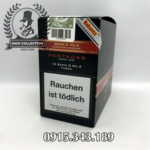Cigar Partagas 15 Serie D No.4 Tubos Nội Địa Đức