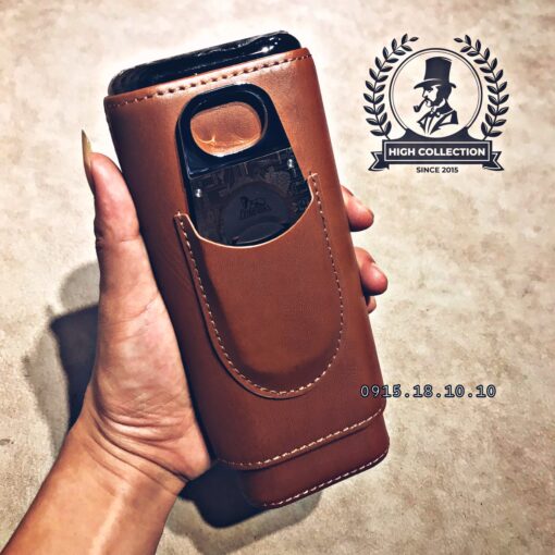 Ống Đựng Cigar Lubinski 3 Điếu Kèm Dao HY-3305L