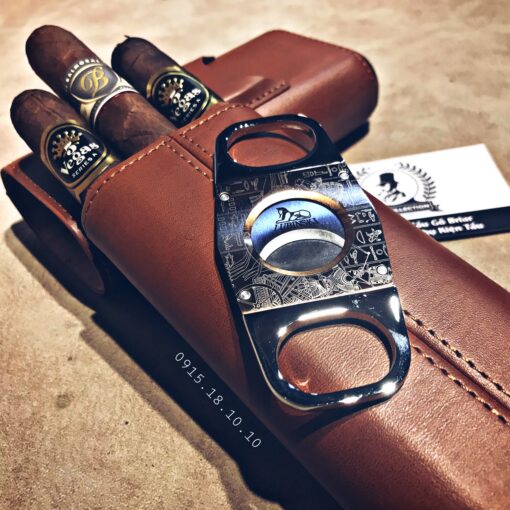 Ống Đựng Cigar Lubinski 3 Điếu Kèm Dao HY-3305L