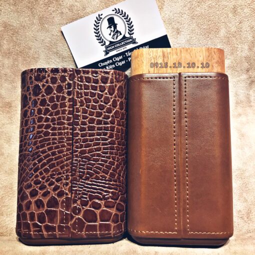 Ống Đựng Cigar Lubinski 3 Điếu Lõi Gỗ 5004