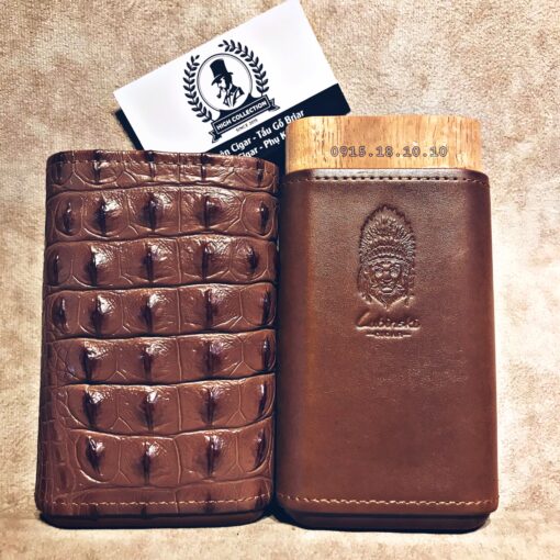 Ống Đựng Cigar Lubinski 3 Điếu Lõi Gỗ 5004