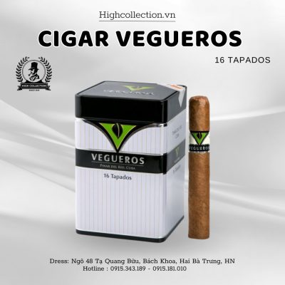 Cigar Vegueros 16 Tapados Hộp Sắt