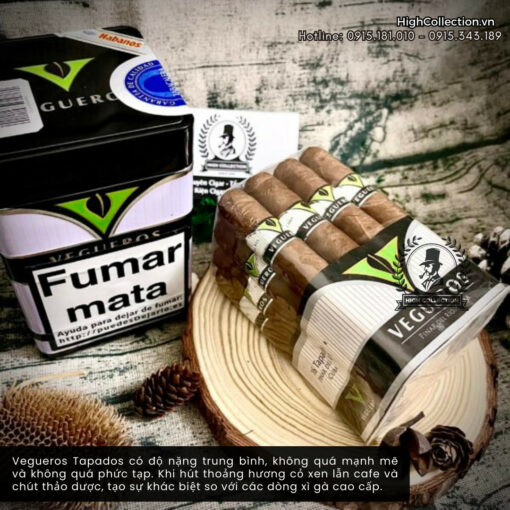 Cigar Vegueros 16 Tapados Hộp Sắt