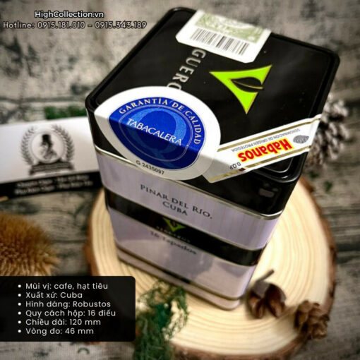 Cigar Vegueros 16 Tapados Hộp Sắt