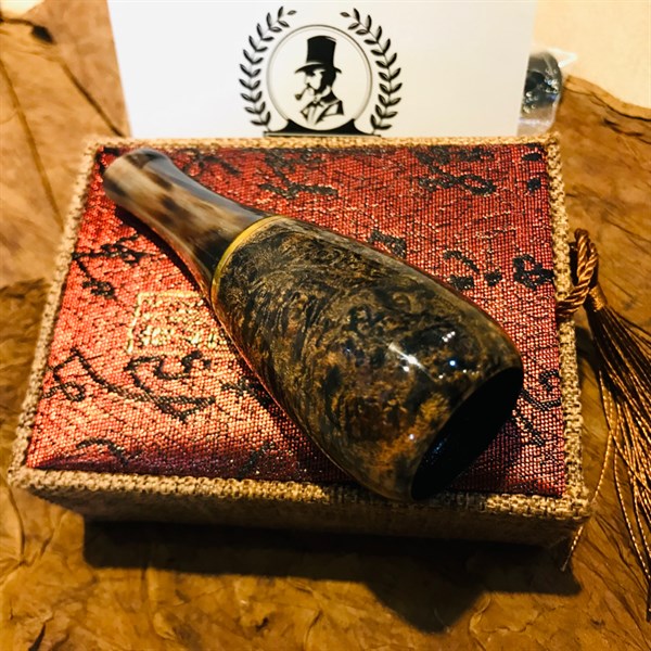 Cán Tẩu Cigar Sừng - Gỗ Briar Ring 36-60
