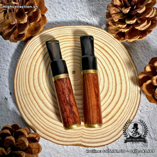 Cán Tẩu Cigar Sừng Gỗ Cẩm Bọc Đồng Ring 26