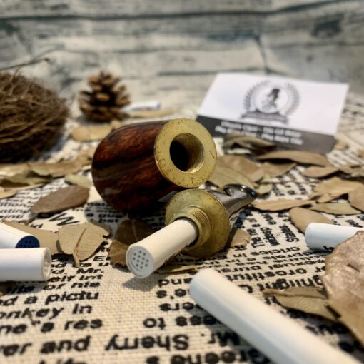 Cán Tẩu Cigar Sừng - Gỗ Cẩm Bọc Đông Ring 42-60