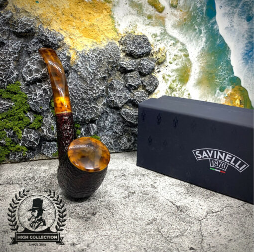 Tẩu Briar Savinelli Tortuga Rusticated 606KS
