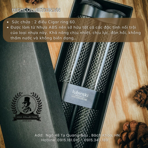 Ống Đựng Cigar 2 Điếu Lubinski LB029