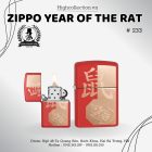 Zippo 233 YEAR OF THE RAT 2020
