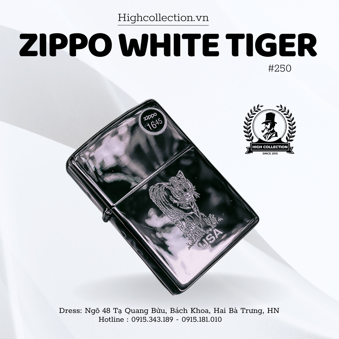 Zippo 250 WHITE TIGER USA