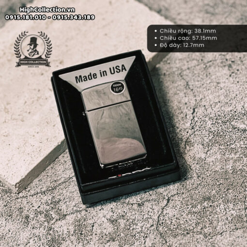 Zippo 1645 J22 Trơn Bạc