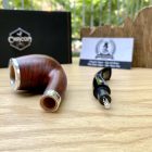 Tẩu Chacom Briar Baccara 43 Trơn Nâu Cán Cong