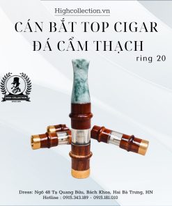 Cán Tẩu Cigar Đá Cẩm Thạch Bọc Đồng Ring 20
