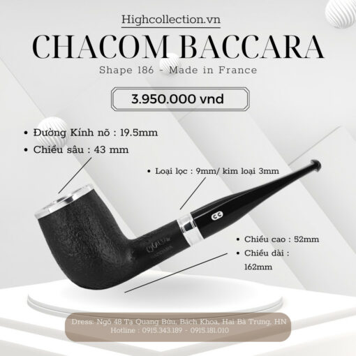 Tẩu Briar Chacom Baccara Model Shape 186