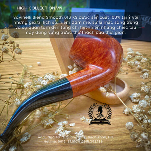 Tẩu Briar Savinelli Siena Smooth 616 KS