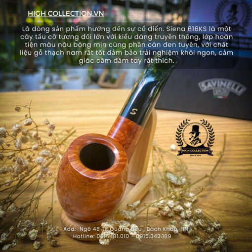 Tẩu Briar Savinelli Siena Smooth 616 KS