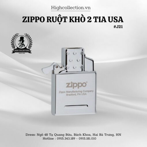 Zippo Ruột Khò 2 Tia USA J21