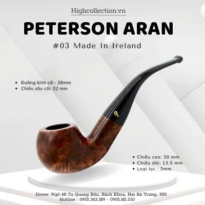 Tẩu Briar Peterson Aran 03 Made In Ireland