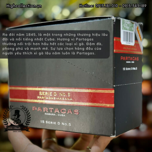 Cigar Partagas 15 Serie D No.5 Tubos