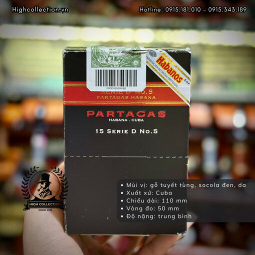 Cigar Partagas 15 Serie D No.5 Tubos