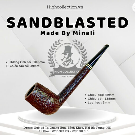 Tẩu Briar Sandblasted Made By Minali