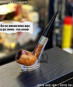 Tẩu SC Briar Ring Bạc Cán Xoay