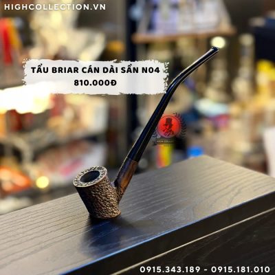 Tẩu Briar Cán Dài Sần N04