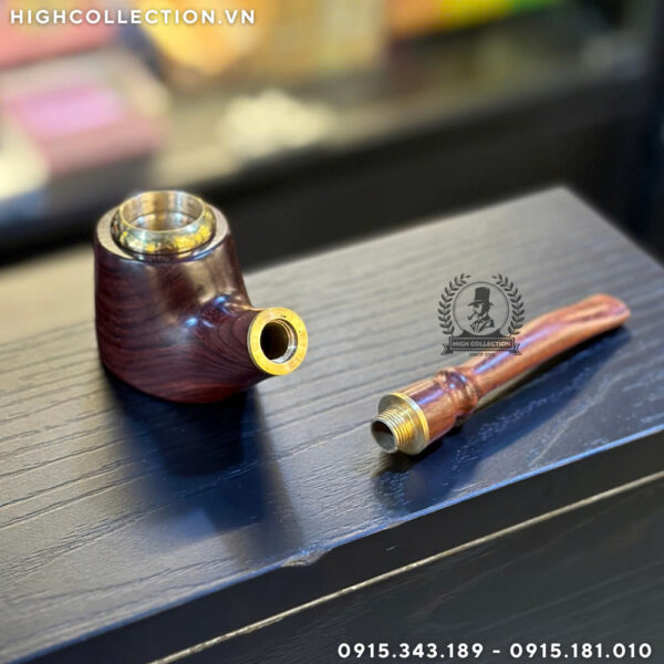 Tẩu Cigar Gỗ Bọc Đồng Đế Bằng Ring 42-60